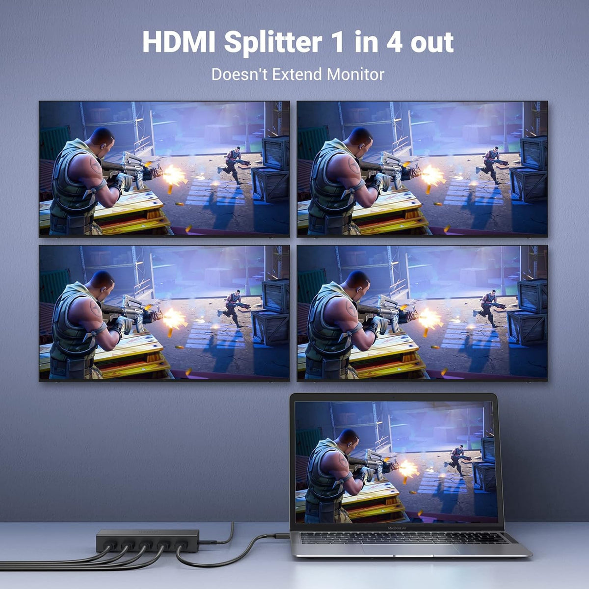 UGREEN HDMI 1×4 Video Splitter 4K – Black