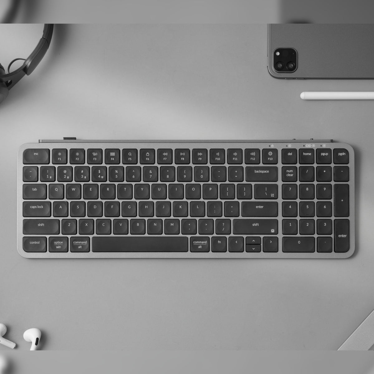 Keychron B2 Pro Ultra-Slim 96% Wireless Keyboard - Space Gray