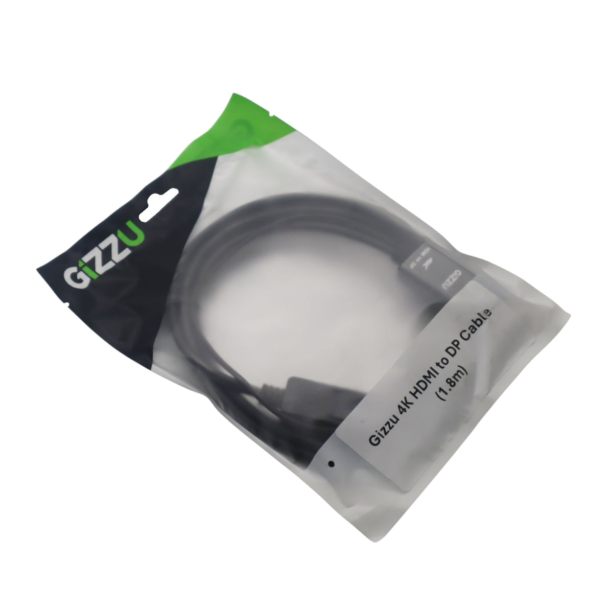 Gizzu 4K HDMI to DP Cable (1.8m) - Black