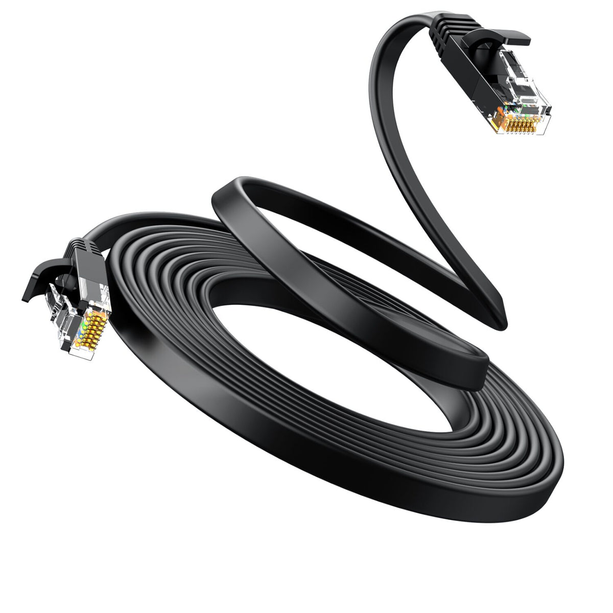 UGREEN NW102 Cat6 U/UTP Flat Ethernet Cable 15m - Black