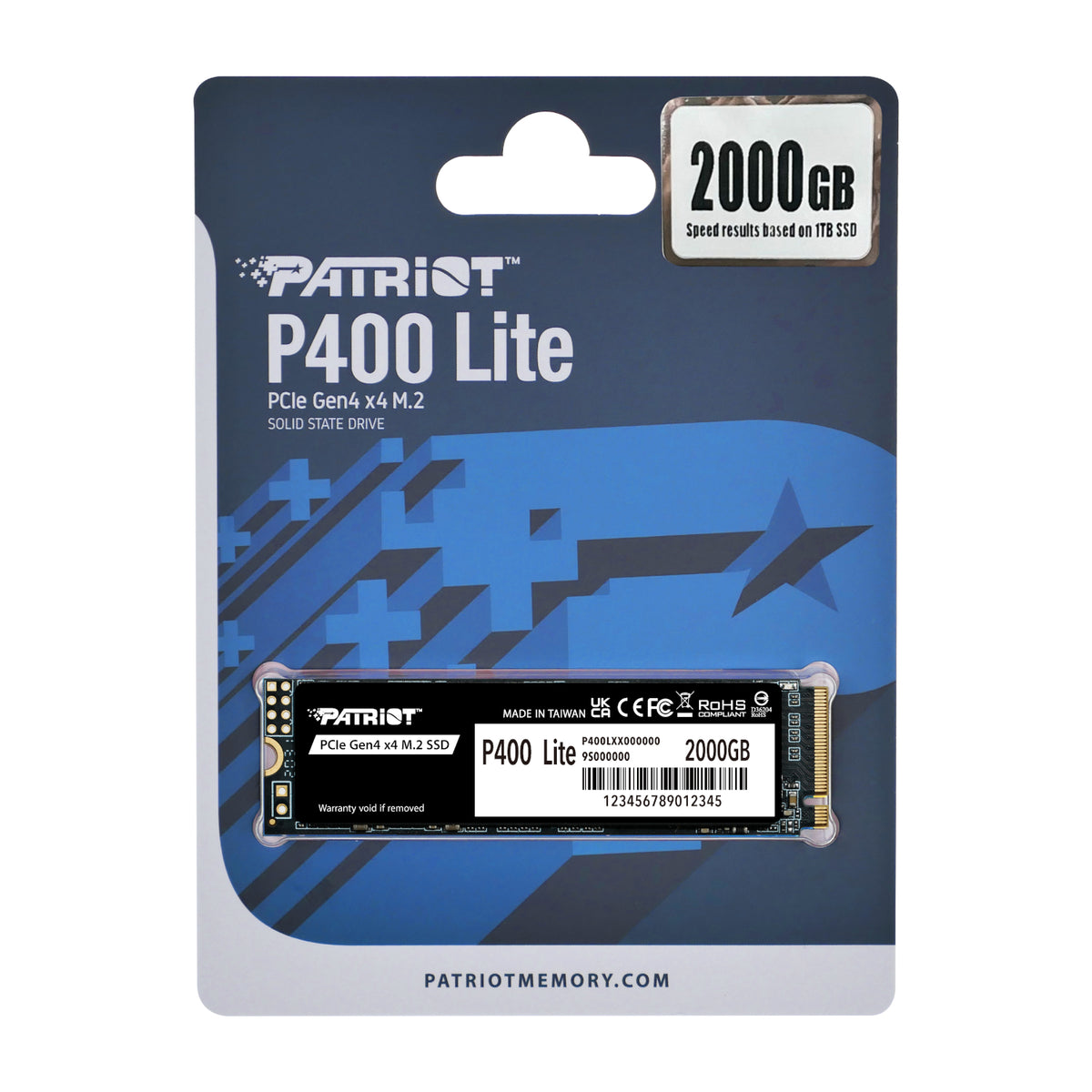 Patriot P400 Lite 2TB M.2 PCIe Gen 4 x4 NVMe SSD