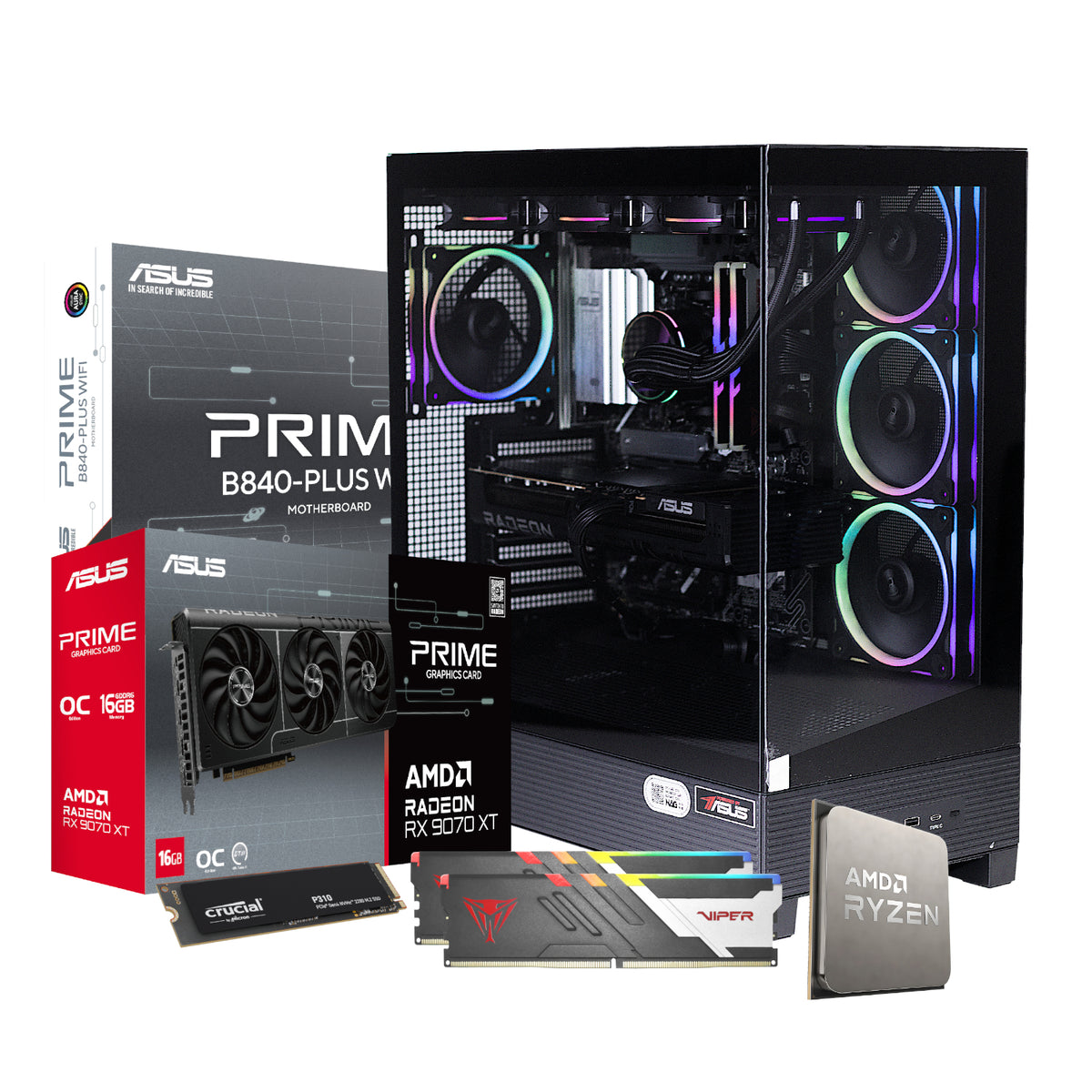 PCBuilder Ryzen 7 7800X3D MAXIMUS Windows 11 Gaming PC