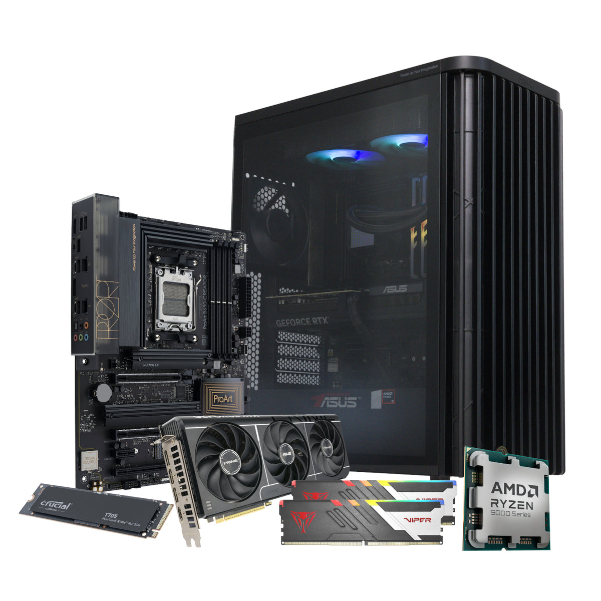 PCBuilder Ryzen 9 9900X MICHELANGELO Windows 11 Creator PC