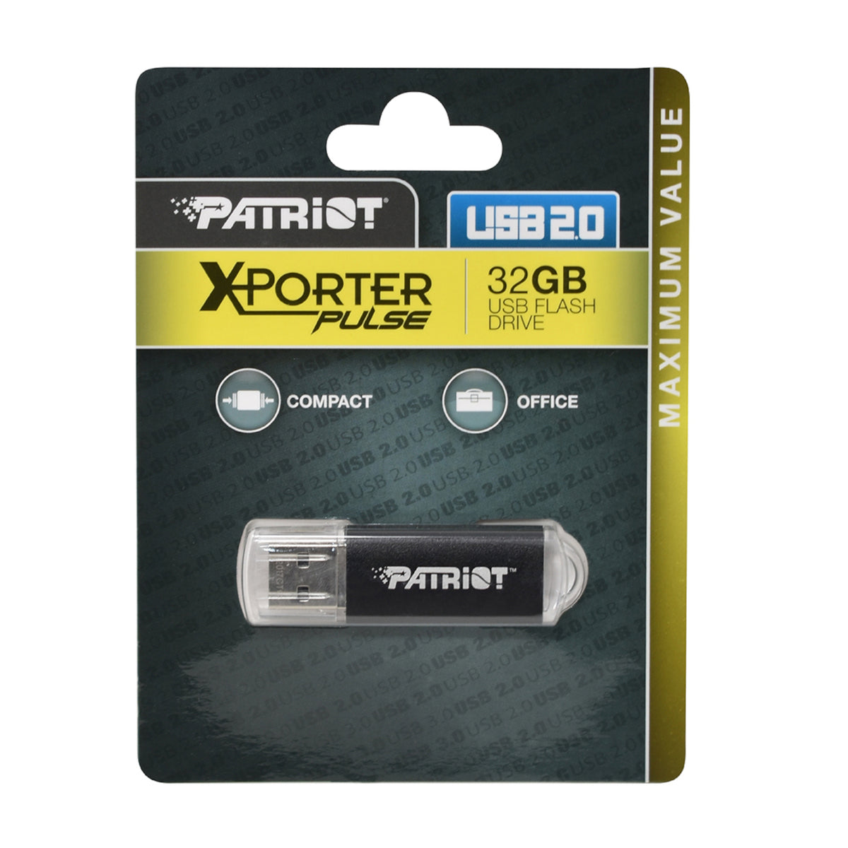 Patriot Xporter 32GB USB2.0 Flash Drive - Black