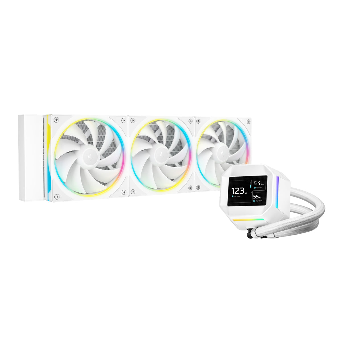 DeepCool LM360 ARGB 360mm AIO CPU Liquid Cooler - White