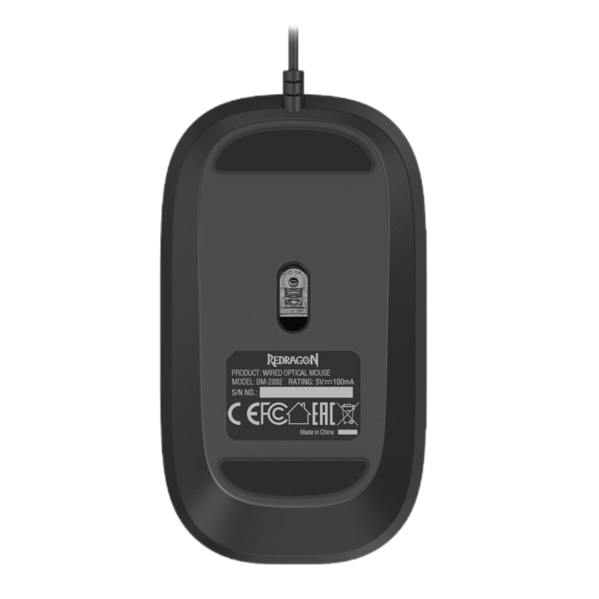 Redragon BM-2892 1200 DPI Wired Optical Mouse – Black