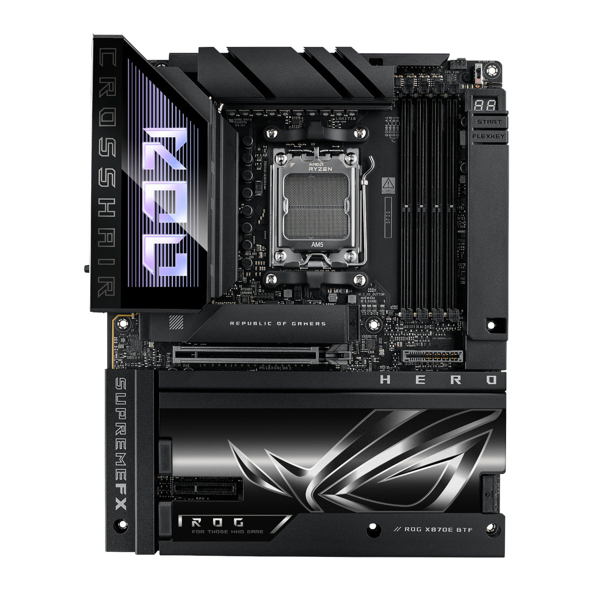 ASUS ROG CROSSHAIR X870E HERO BTF AMD AM5 ATX Gaming Motherboard