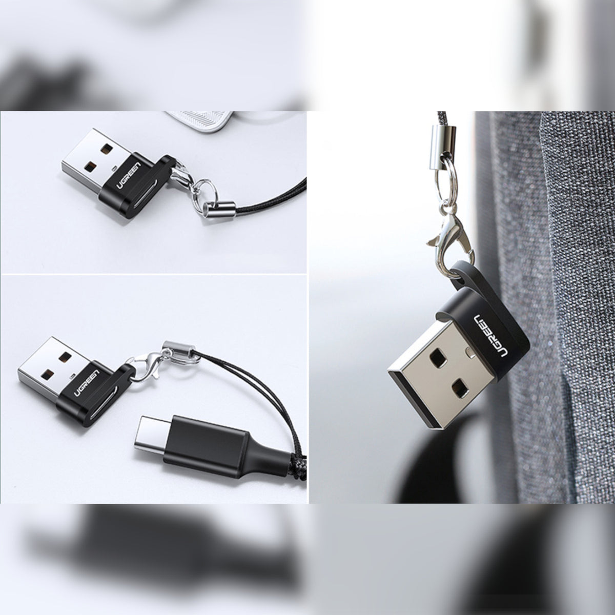 UGREEN USB A Male to USB Type-C Female Adapter (Black)