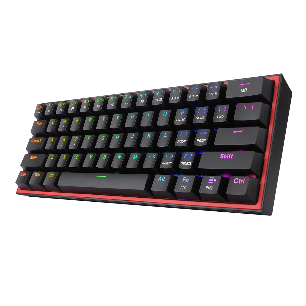 Redragon K617 FIZZ 60% Wired RGB Gaming Keyboard - Black