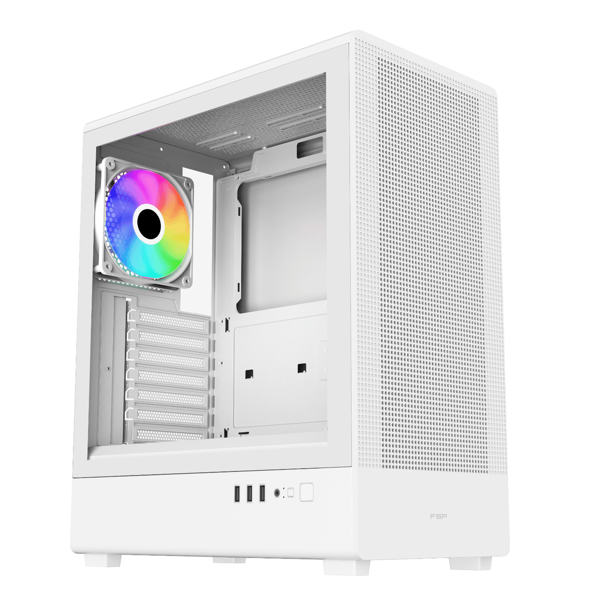 FSP M221 ATX Mid Tower Gaming Chassis - White