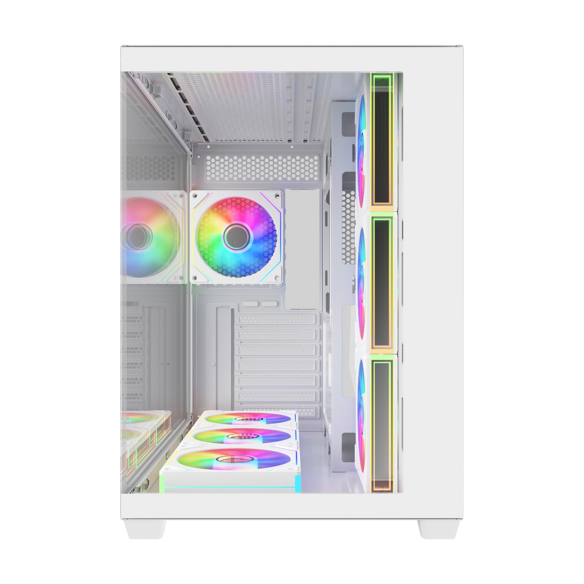 FSP M341 ATX Dual Chamber Mid Tower Gaming Chassis - White