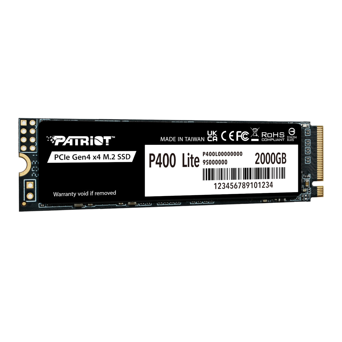 Patriot P400 Lite 2TB M.2 PCIe Gen 4 x4 NVMe SSD