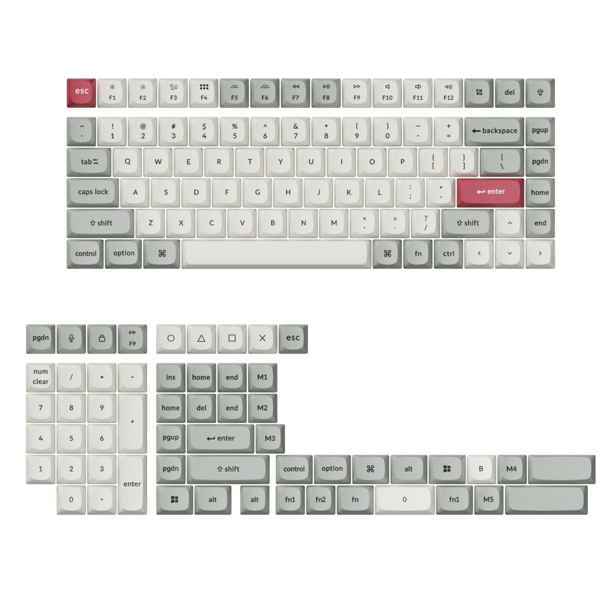 Keychron Double-Shot PBT OSA Keycap Set - Retro