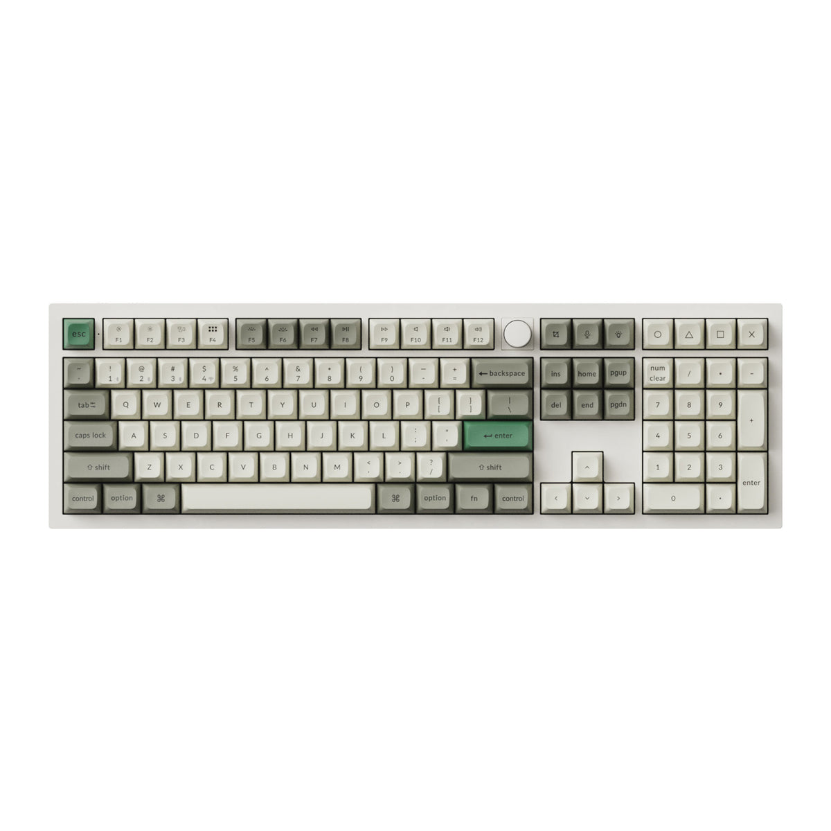 Keychron Q6 Max QMK/VIA Wireless Custom Mechanical Keyboard KSA Gateron Red Jupiter Switches - Shell White