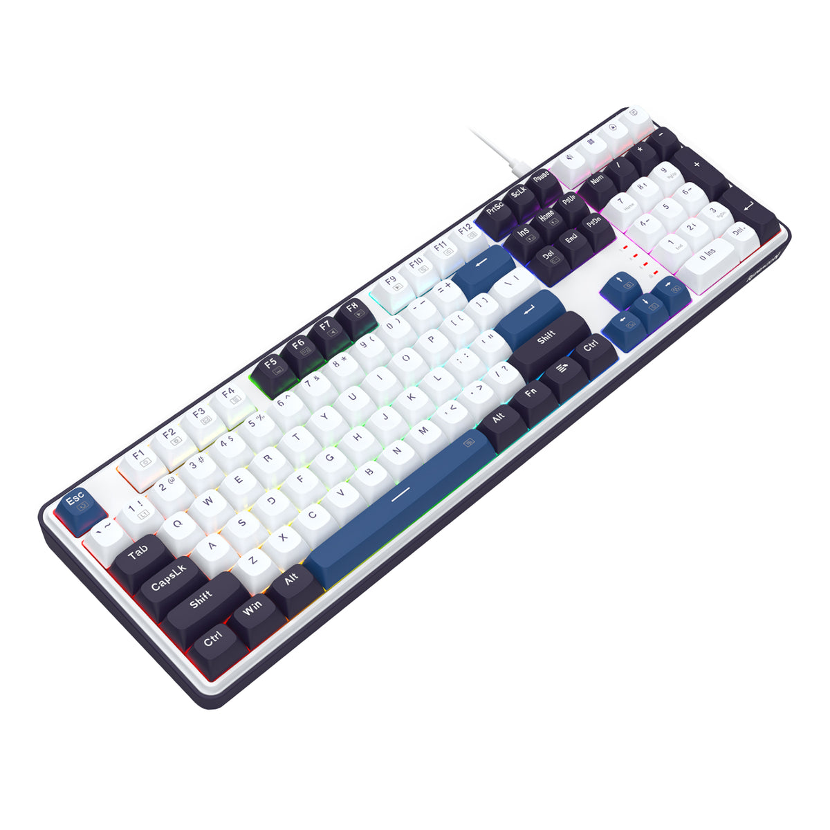 Redragon K689 WYVERN RGB Wired Mechanical Keyboard - White/Black