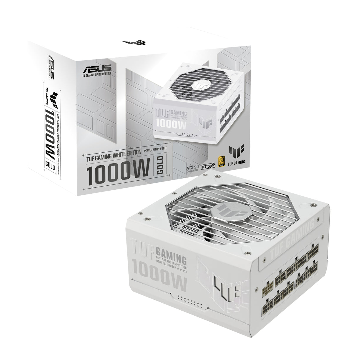 Asus TUF Gaming 1000W 80 PLUS Gold ATX Modular Power Supply - White